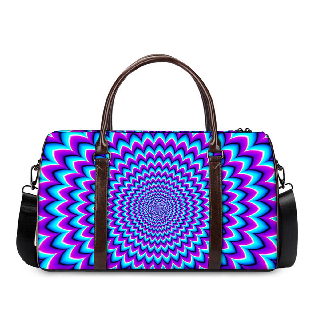 Blue Expansion Moving Optical Illusion Duffle Bag