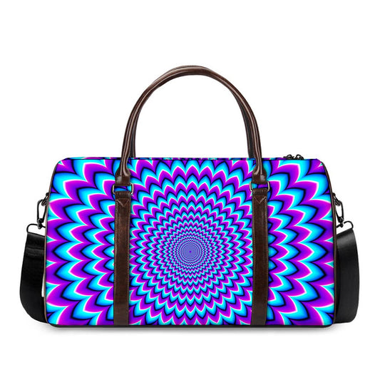 Blue Expansion Moving Optical Illusion Duffle Bag