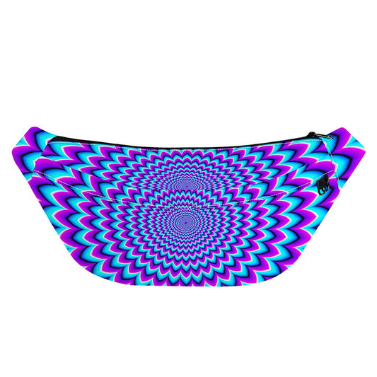 Blue Expansion Moving Optical Illusion Fanny Pack