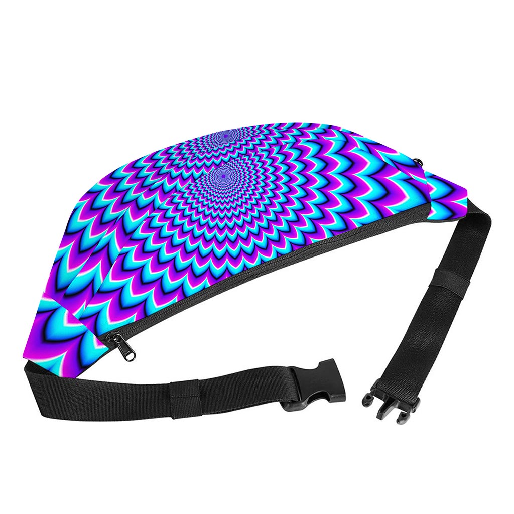 Blue Expansion Moving Optical Illusion Fanny Pack