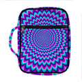 Blue Expansion Moving Optical Illusion Front Pocket Bible Bag