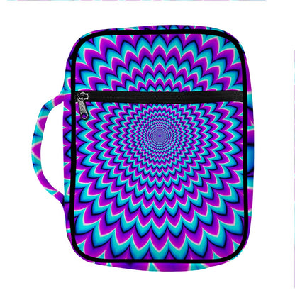 Blue Expansion Moving Optical Illusion Front Pocket Bible Bag