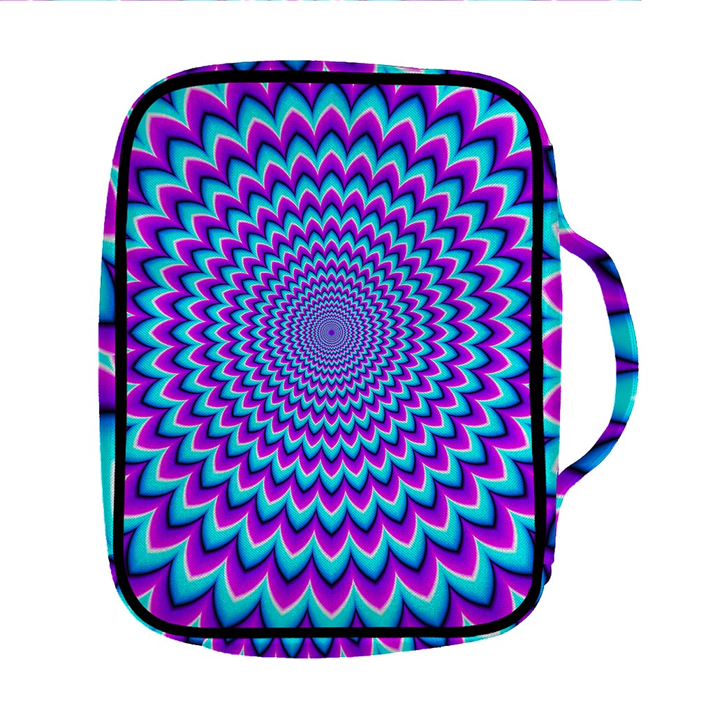 Blue Expansion Moving Optical Illusion Front Pocket Bible Bag