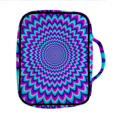 Blue Expansion Moving Optical Illusion Front Pocket Bible Bag