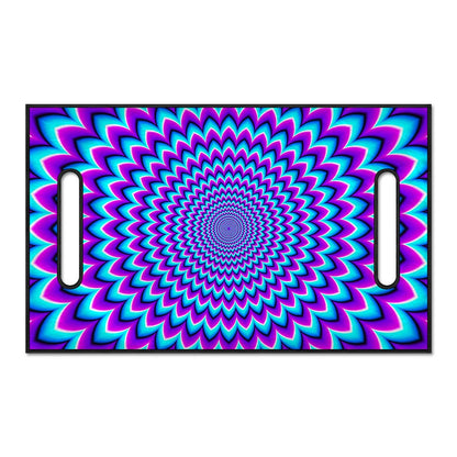 Blue Expansion Moving Optical Illusion Golf Cart Seat Cover