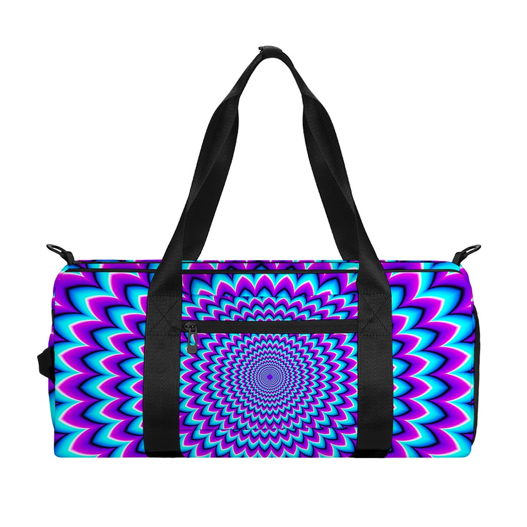 Blue Expansion Moving Optical Illusion Gym Bag