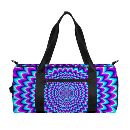 Blue Expansion Moving Optical Illusion Gym Bag