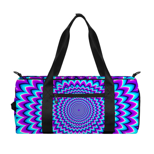 Blue Expansion Moving Optical Illusion Gym Bag