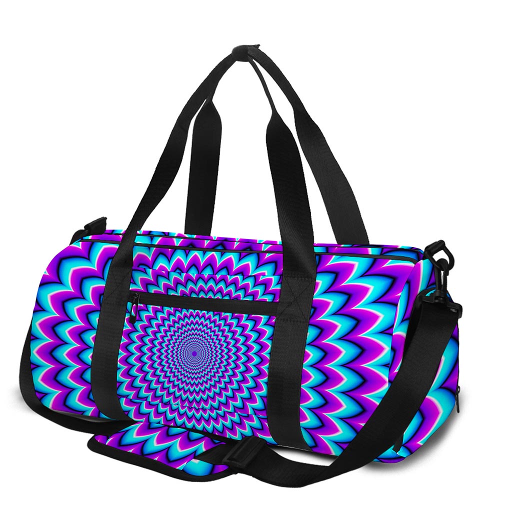 Blue Expansion Moving Optical Illusion Gym Bag