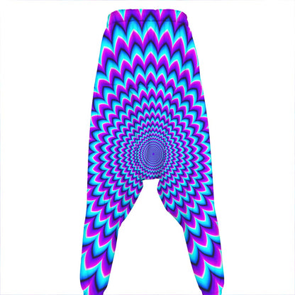 Blue Expansion Moving Optical Illusion Hammer Pants