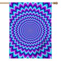 Blue Expansion Moving Optical Illusion House Flag