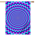 Blue Expansion Moving Optical Illusion House Flag