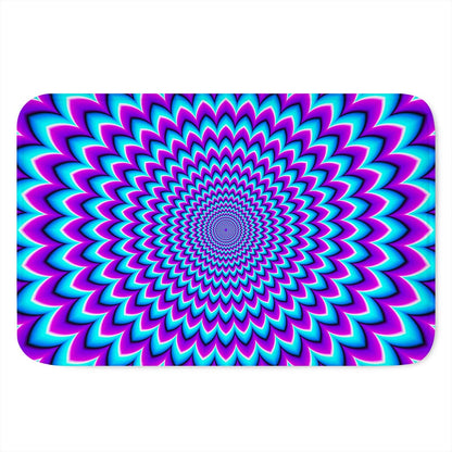 Blue Expansion Moving Optical Illusion Indoor Door Mat