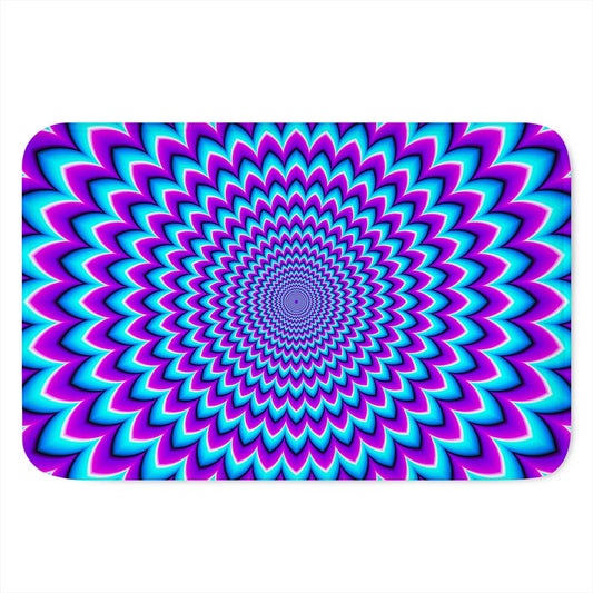 Blue Expansion Moving Optical Illusion Indoor Door Mat
