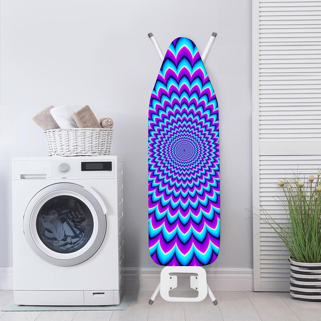 Blue Expansion Moving Optical Illusion Ironing Board Cover