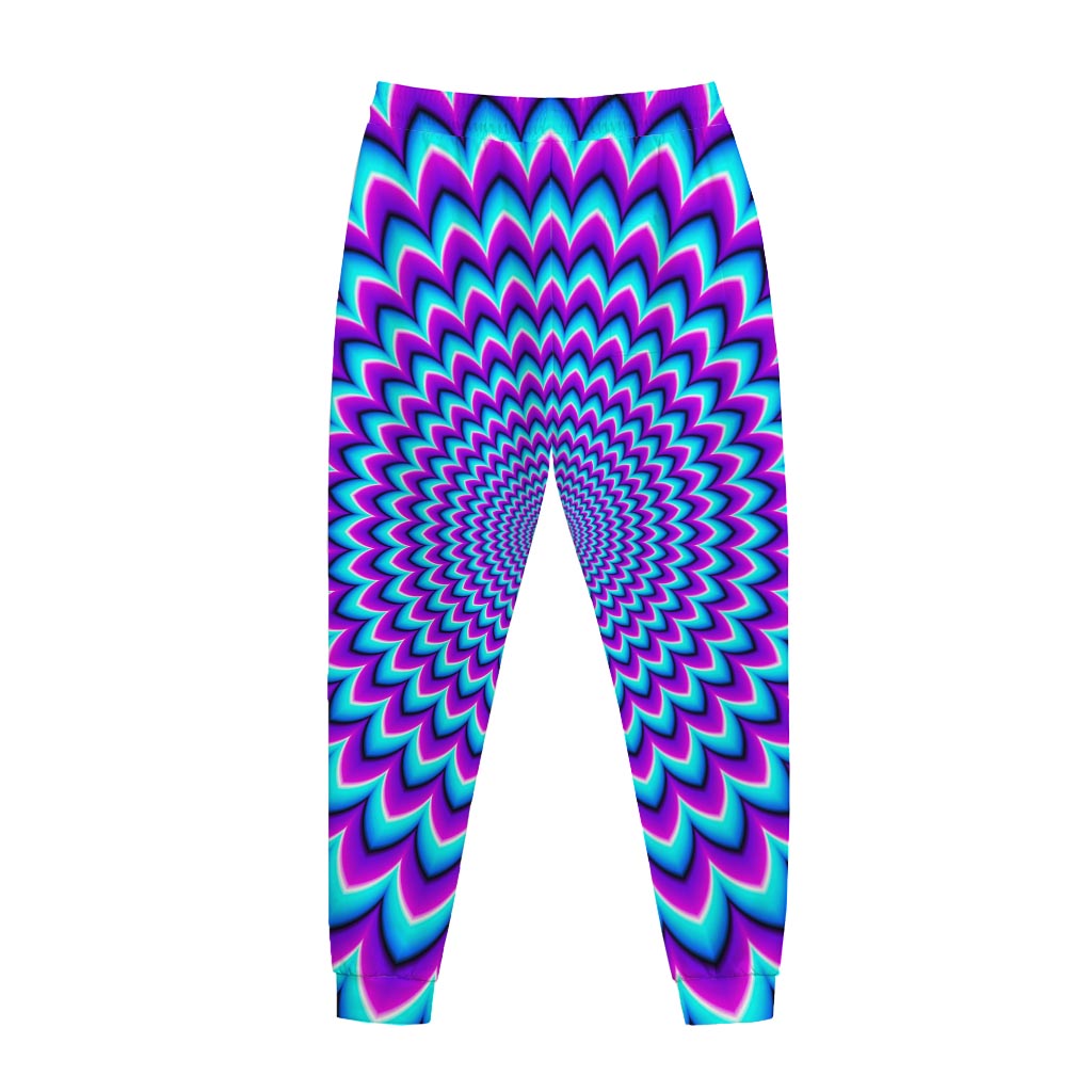 Blue Expansion Moving Optical Illusion Jogger Pants