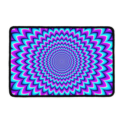 Blue Expansion Moving Optical Illusion Kitchen Mat