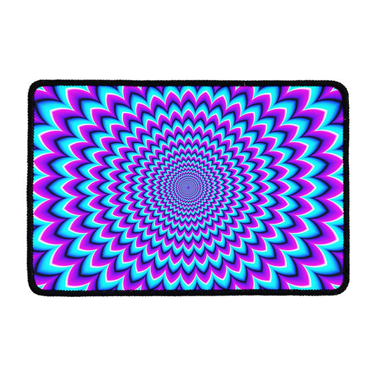 Blue Expansion Moving Optical Illusion Kitchen Mat