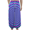 Blue Expansion Moving Optical Illusion Lantern Pants