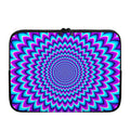 Blue Expansion Moving Optical Illusion Laptop Sleeve