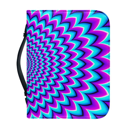 Blue Expansion Moving Optical Illusion Leather Bible Cover