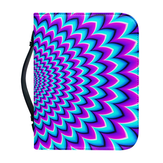 Blue Expansion Moving Optical Illusion Leather Bible Cover
