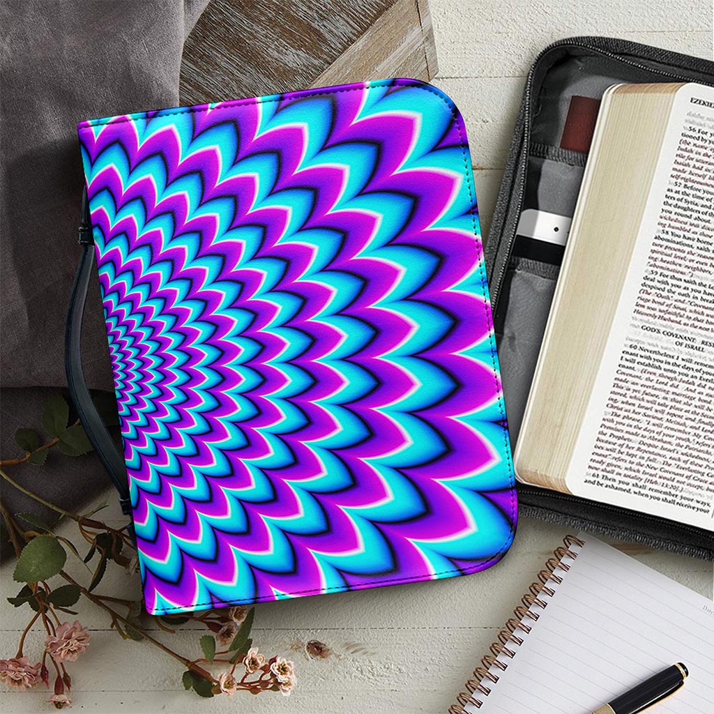 Blue Expansion Moving Optical Illusion Leather Bible Cover