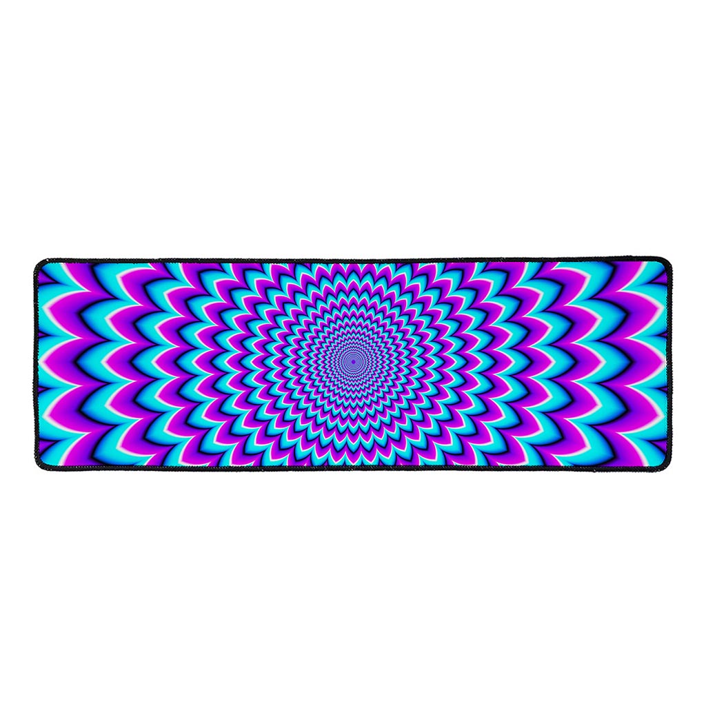 Blue Expansion Moving Optical Illusion Long Kitchen Mat