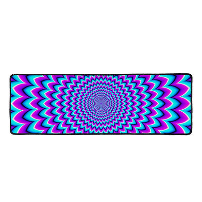 Blue Expansion Moving Optical Illusion Long Kitchen Mat