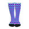 Blue Expansion Moving Optical Illusion Long Socks