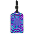 Blue Expansion Moving Optical Illusion Luggage Tag