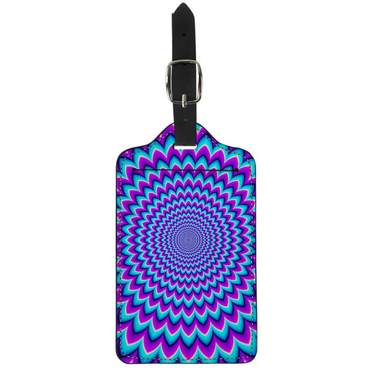 Blue Expansion Moving Optical Illusion Luggage Tag