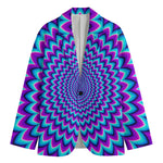 Blue Expansion Moving Optical Illusion Men's Blazer