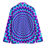 Blue Expansion Moving Optical Illusion Men's Blazer