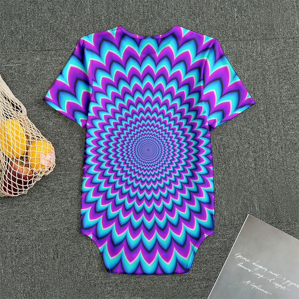 Blue Expansion Moving Optical Illusion Men's Bodysuit