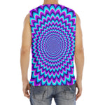Blue Expansion Moving Optical Illusion Men's Fitness Tank Top