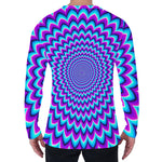Blue Expansion Moving Optical Illusion Men's Long Sleeve T-Shirt