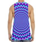 Blue Expansion Moving Optical Illusion Men's Muscle Tank Top