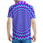 Blue Expansion Moving Optical Illusion Men's Polo Shirt