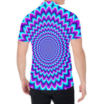 Blue Expansion Moving Optical Illusion Men's Shirt