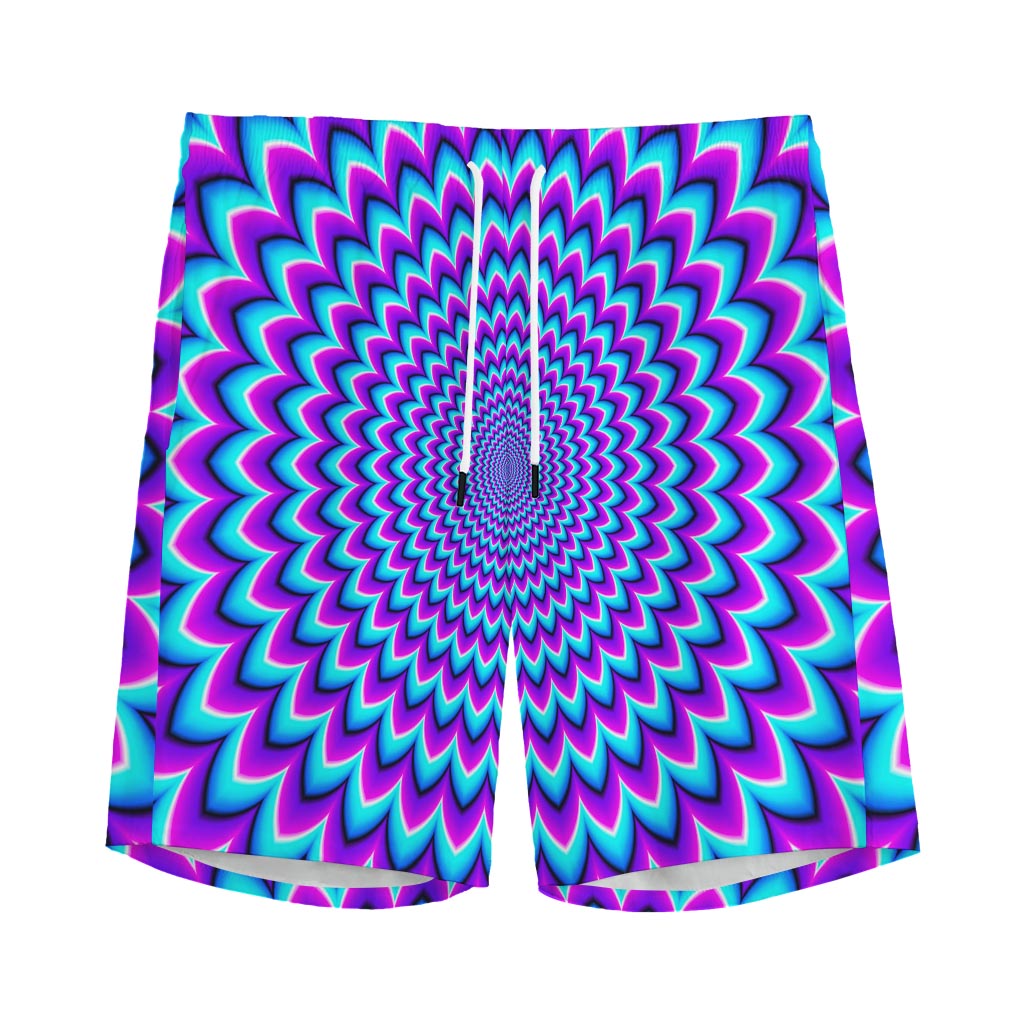 Blue Expansion Moving Optical Illusion Men's Sports Shorts