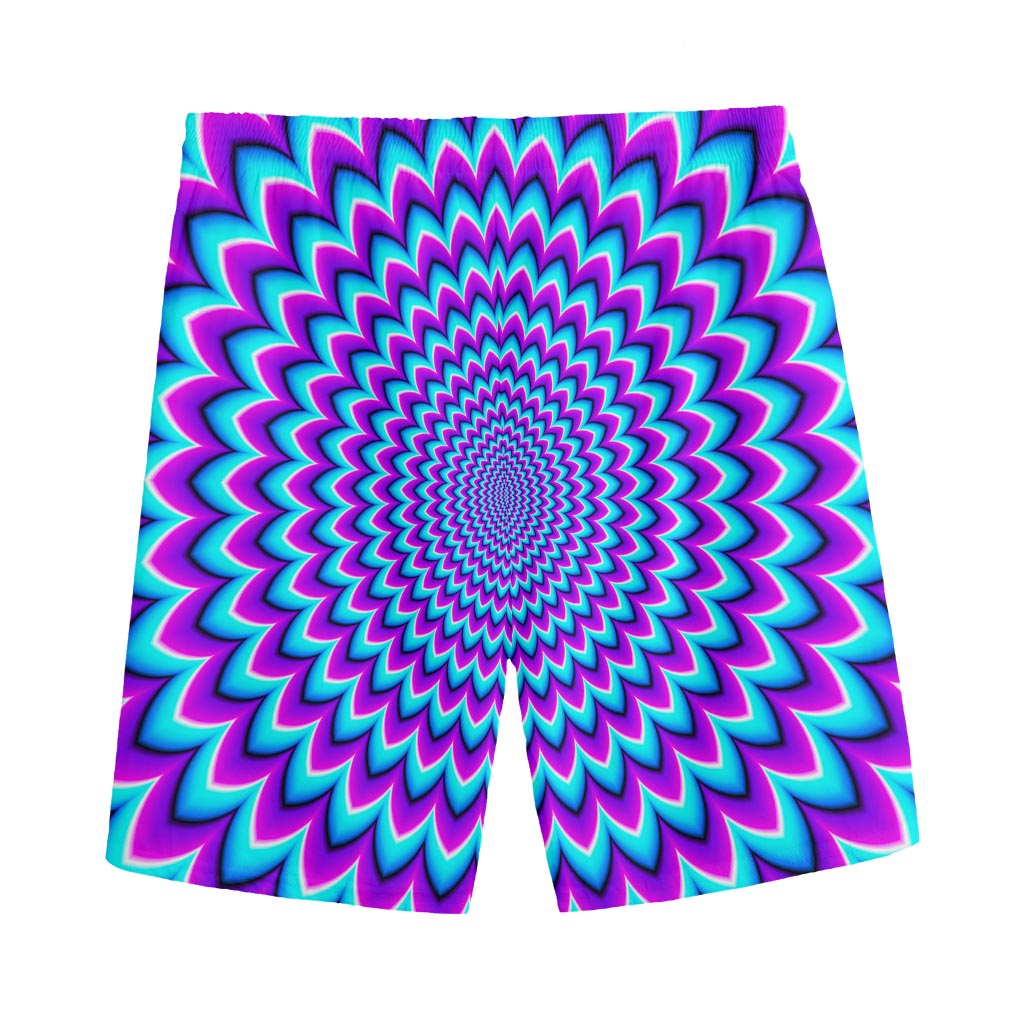 Blue Expansion Moving Optical Illusion Men's Sports Shorts