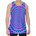 Blue Expansion Moving Optical Illusion Men's Velvet Tank Top