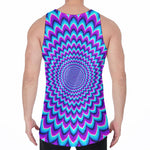 Blue Expansion Moving Optical Illusion Men's Velvet Tank Top