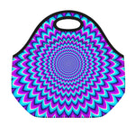 Blue Expansion Moving Optical Illusion Neoprene Lunch Bag