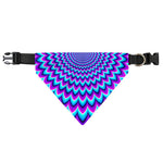Blue Expansion Moving Optical Illusion Over The Collar Dog Bandana