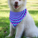 Blue Expansion Moving Optical Illusion Over The Collar Dog Bandana