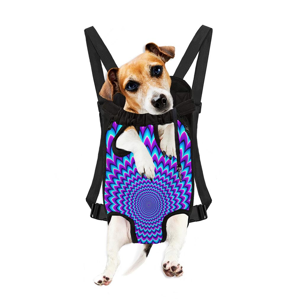 Blue Expansion Moving Optical Illusion Pet Carrier Backpack