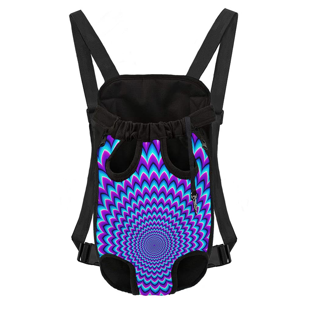 Blue Expansion Moving Optical Illusion Pet Carrier Backpack