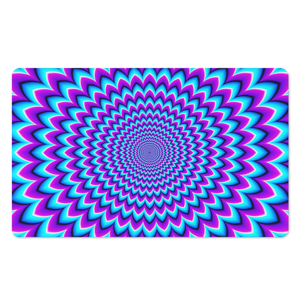 Blue Expansion Moving Optical Illusion Polyester Doormat